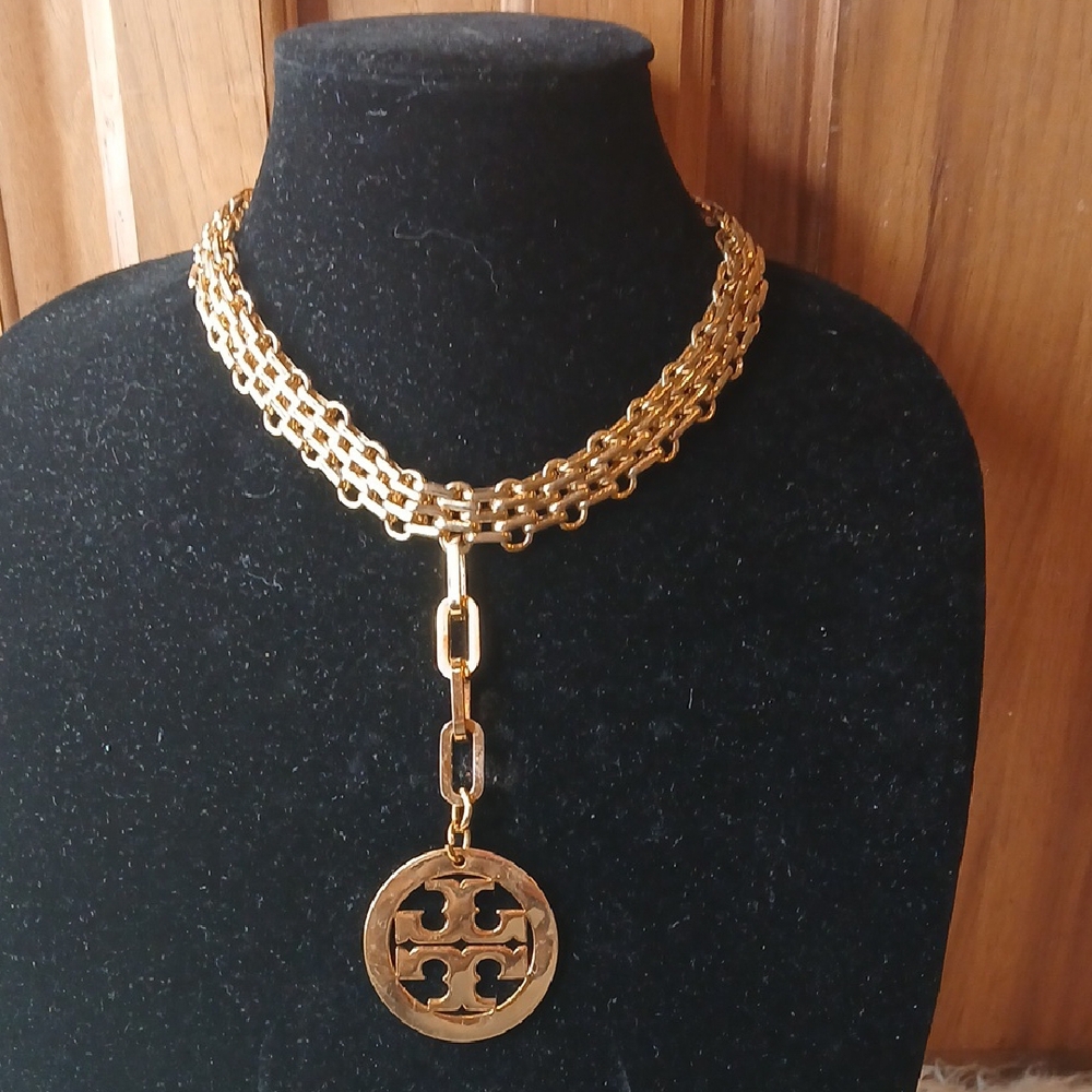 DIY Gold Tone Chain Pendant Necklace